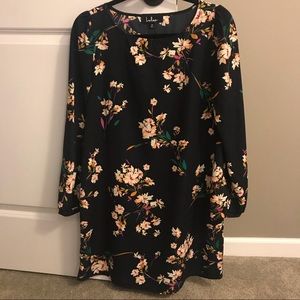 Long Sleeve Floral Shift Dress